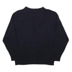 SAG HARBOR Womens Black Plain Knit Crew Neck Basic Knit Jumper L Casual Wear