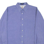 TOMMY HILFIGER Mens Plain Shirt Blue Long Sleeve XL