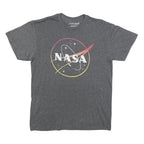 FIFTHSUN Mens Grey NASA Graphic T-Shirt M Short Sleeve Crew Neck