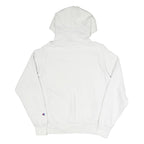 CHAMPION REVERSE WEAVE Mens White Hoodie S Classic Logo Pullover Cotton Blend