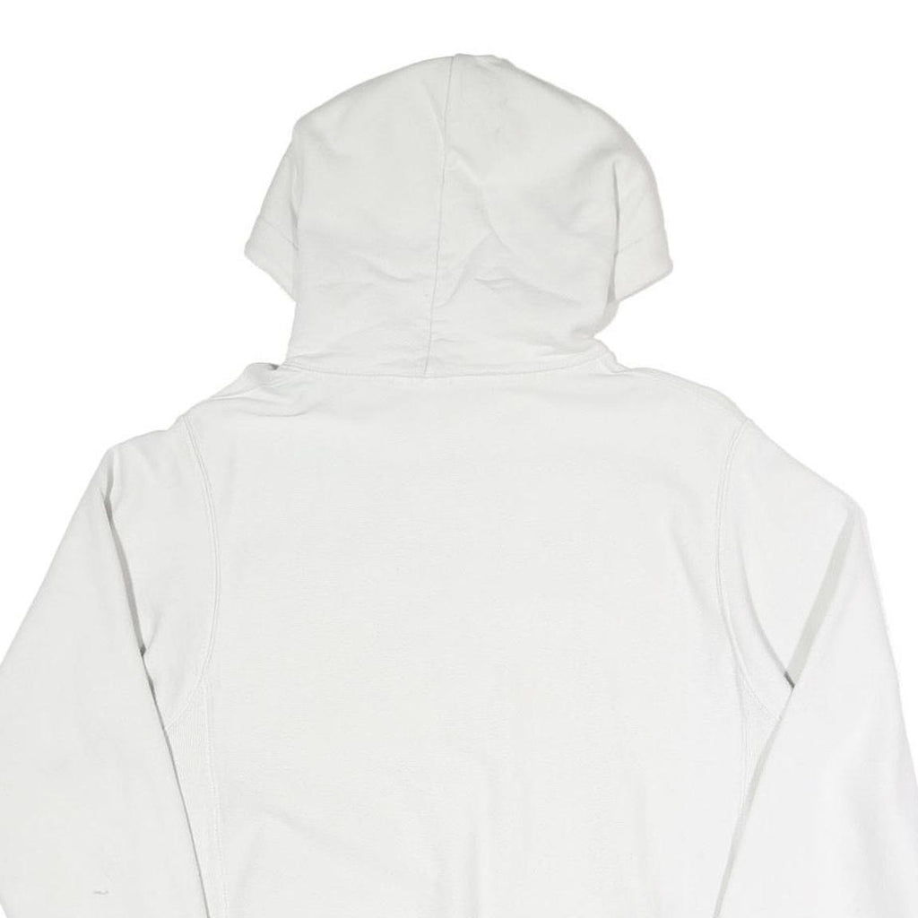 CHAMPION REVERSE WEAVE Mens White Hoodie S Classic Logo Pullover Cotton Blend
