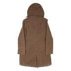 TOMMY HILFIGER Womens Brown & Purple Cotton Blend Hooded Jacket S Outerwear