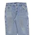CARHARTT Mens Jeans Blue Loose Straight Denim Medium W40 L28 Workwear Zip