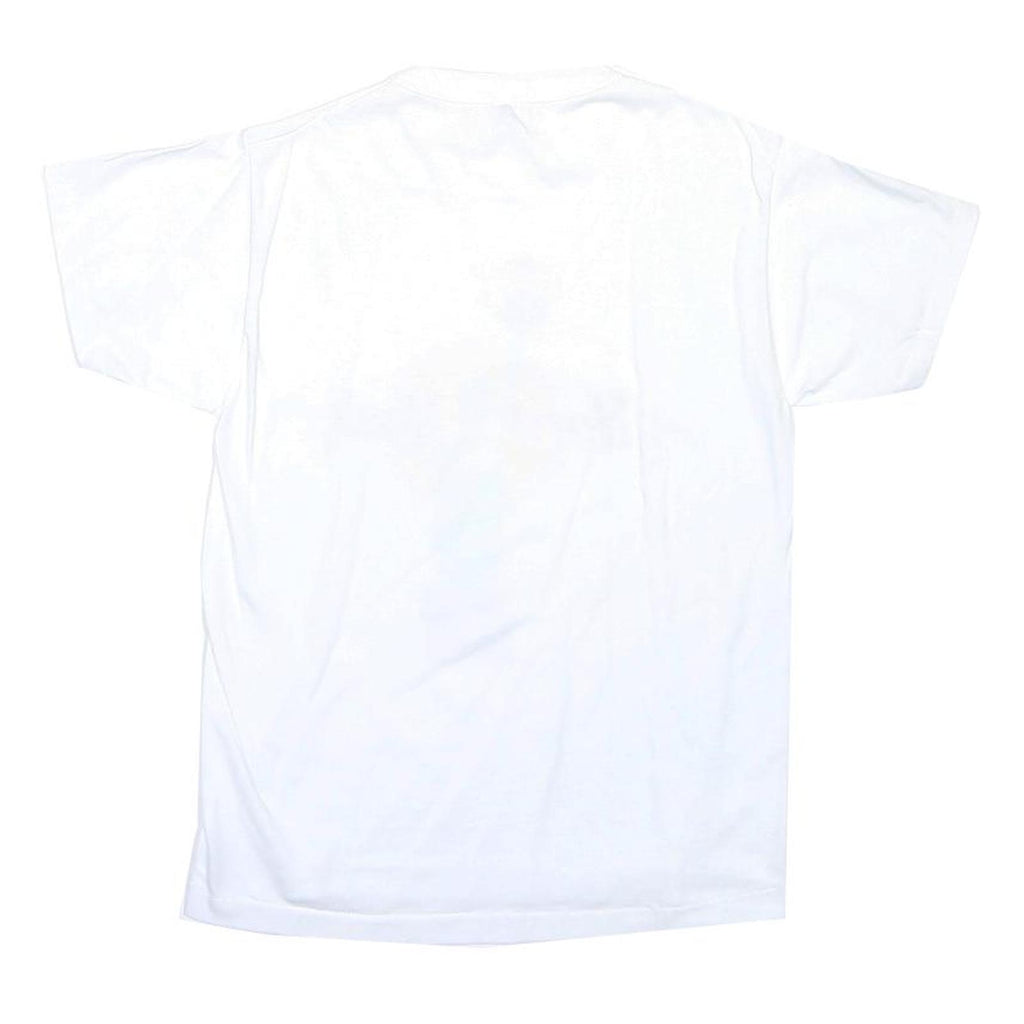 LEXINGTON Boys White Hard Rock Graphic T-Shirt M Short Sleeve Crew Neck Cotton