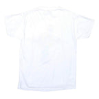 LEXINGTON Boys White Hard Rock Graphic T-Shirt M Short Sleeve Crew Neck Cotton