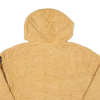 CALVIN KLEIN Womens Beige 1/4 Zip Hoodie M Soft Fleece Pullover Casual