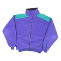 COLUMBIA Mens Purple & Teal Fleece Zip Jacket L Polyester Blend Outdoor Active