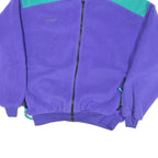 COLUMBIA Mens Purple & Teal Fleece Zip Jacket L Polyester Blend Outdoor Active