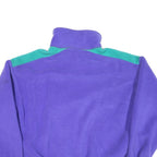 COLUMBIA Mens Purple & Teal Fleece Zip Jacket L Polyester Blend Outdoor Active
