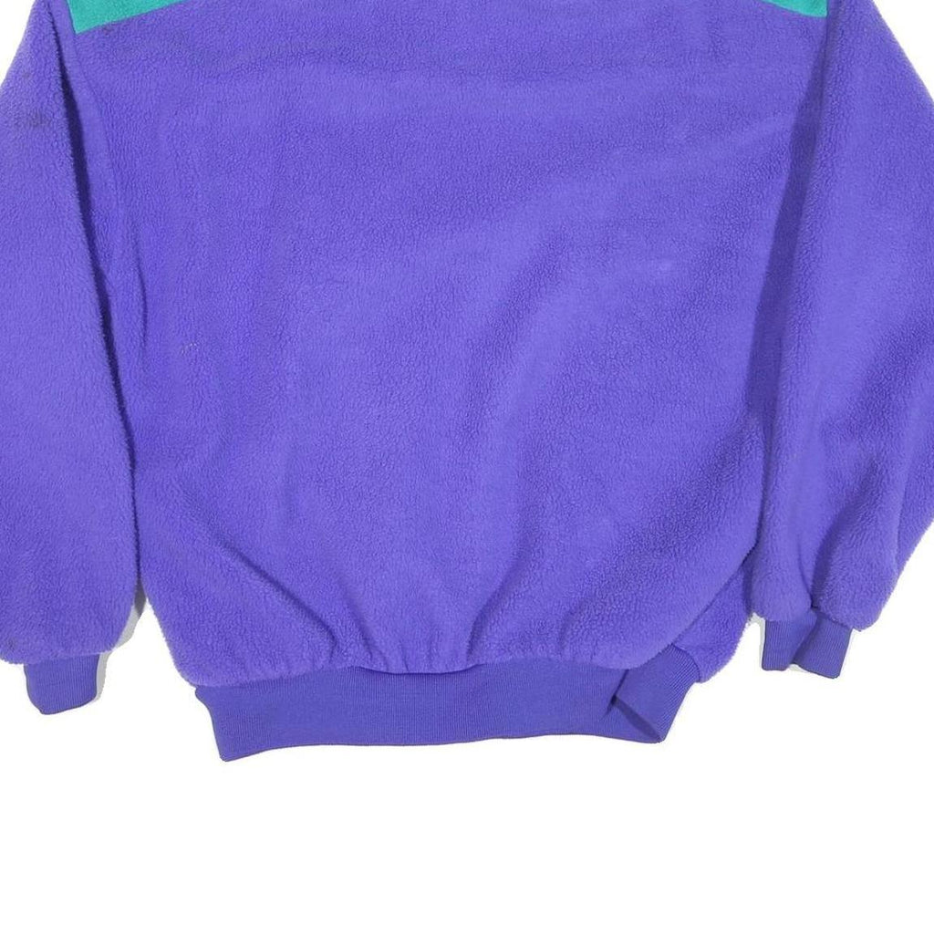 COLUMBIA Mens Purple & Teal Fleece Zip Jacket L Polyester Blend Outdoor Active