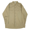 DICKIES Mens Plain Shirt Beige 3/4 Sleeve XL