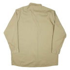 DICKIES Mens Plain Shirt Beige 3/4 Sleeve XL