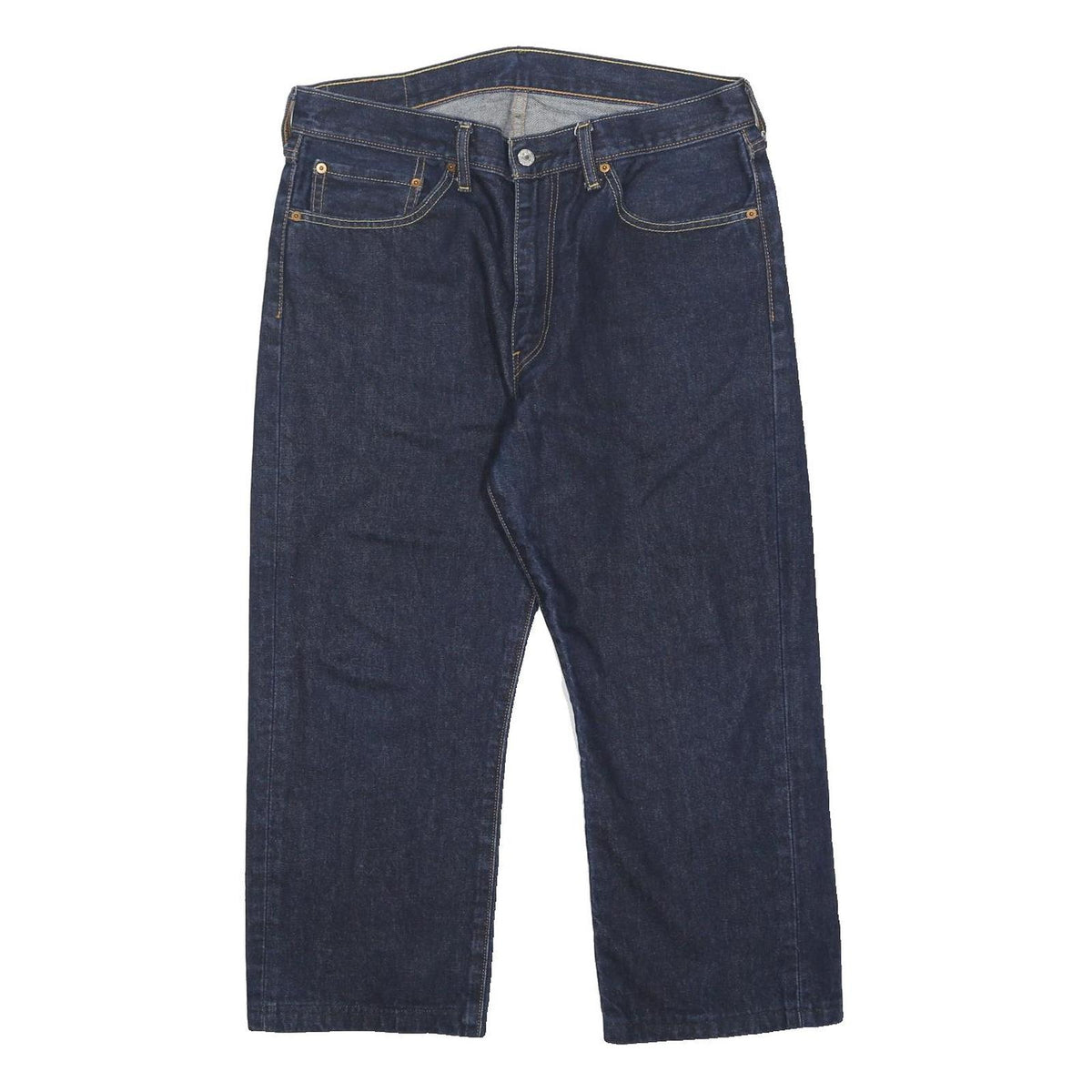 LEVI'S 751 Mens Jeans Blue Regular Straight Denim Medium W36 L23 Zip Closure