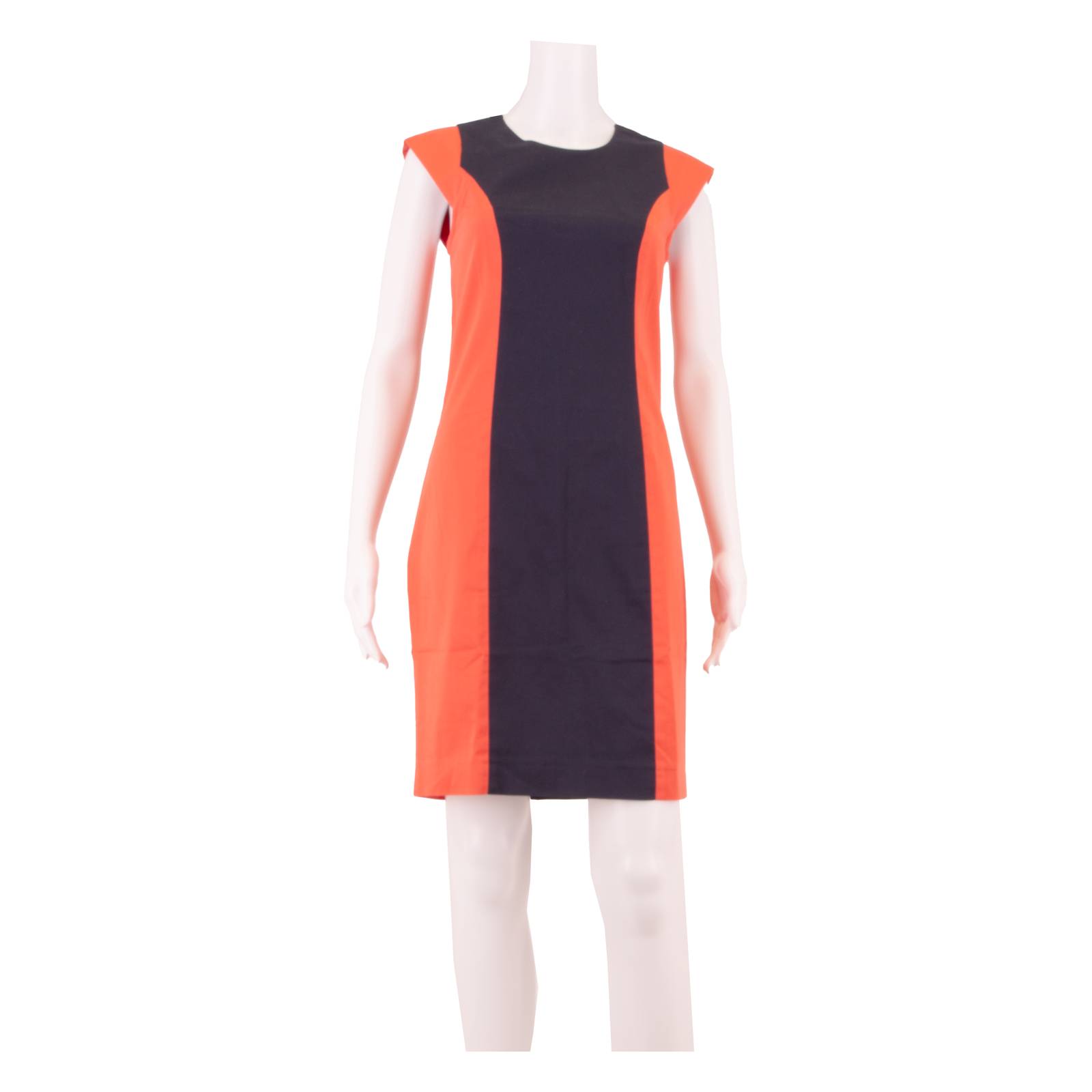 FRENCH CONNECTION Womens Shift Dress Blue Colourblock Knee Length UK 10
