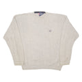 CHAPS RALPH LAUREN Mens Patterned Jumper Grey Chevron Tight Knit XL