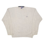 CHAPS RALPH LAUREN Mens Patterned Jumper Grey Chevron Tight Knit XL