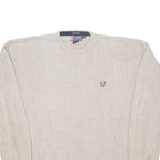 CHAPS RALPH LAUREN Mens Patterned Jumper Grey Chevron Tight Knit XL