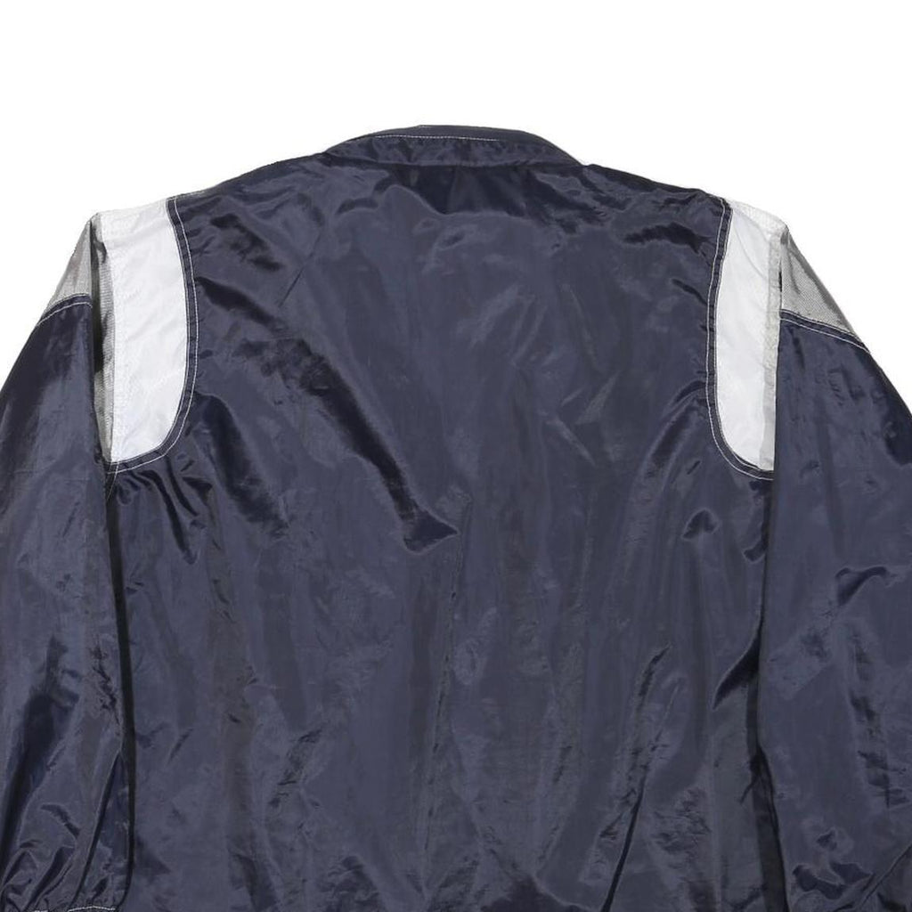 TOFFS Mens Navy Blue & Silver Casual Zip Jacket M Polyester Blend Lightweight