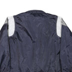 TOFFS Mens Navy Blue & Silver Casual Zip Jacket M Polyester Blend Lightweight