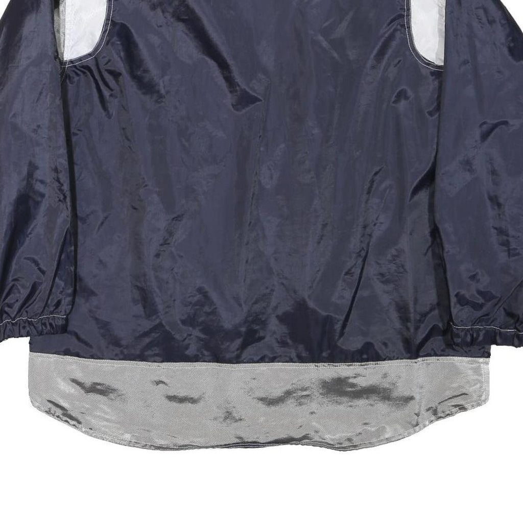 TOFFS Mens Navy Blue & Silver Casual Zip Jacket M Polyester Blend Lightweight