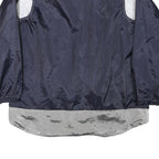 TOFFS Mens Navy Blue & Silver Casual Zip Jacket M Polyester Blend Lightweight