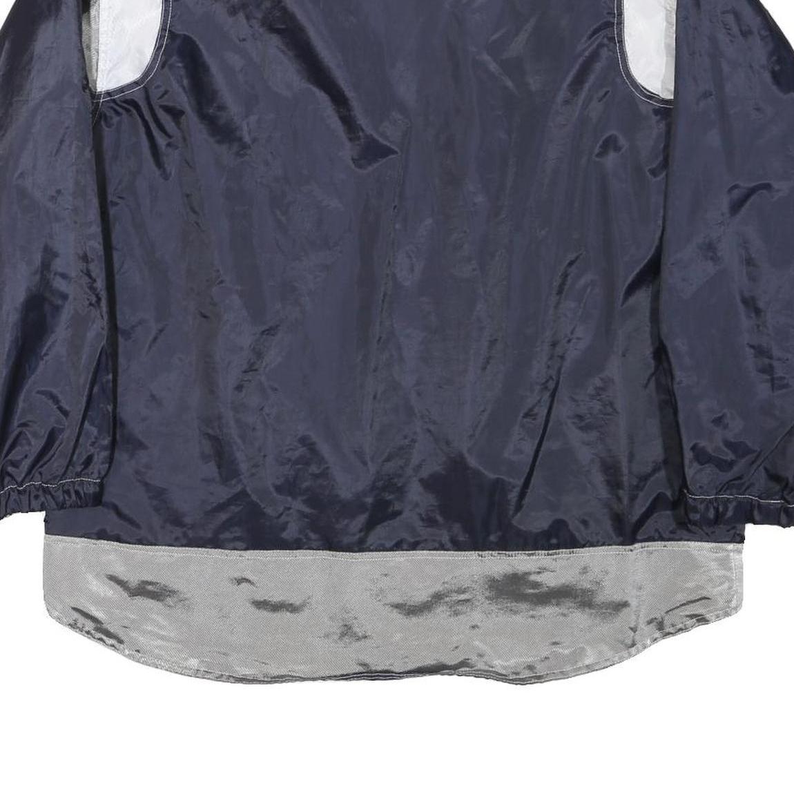 TOFFS Mens Navy Blue & Silver Casual Zip Jacket M Polyester Blend Lightweight