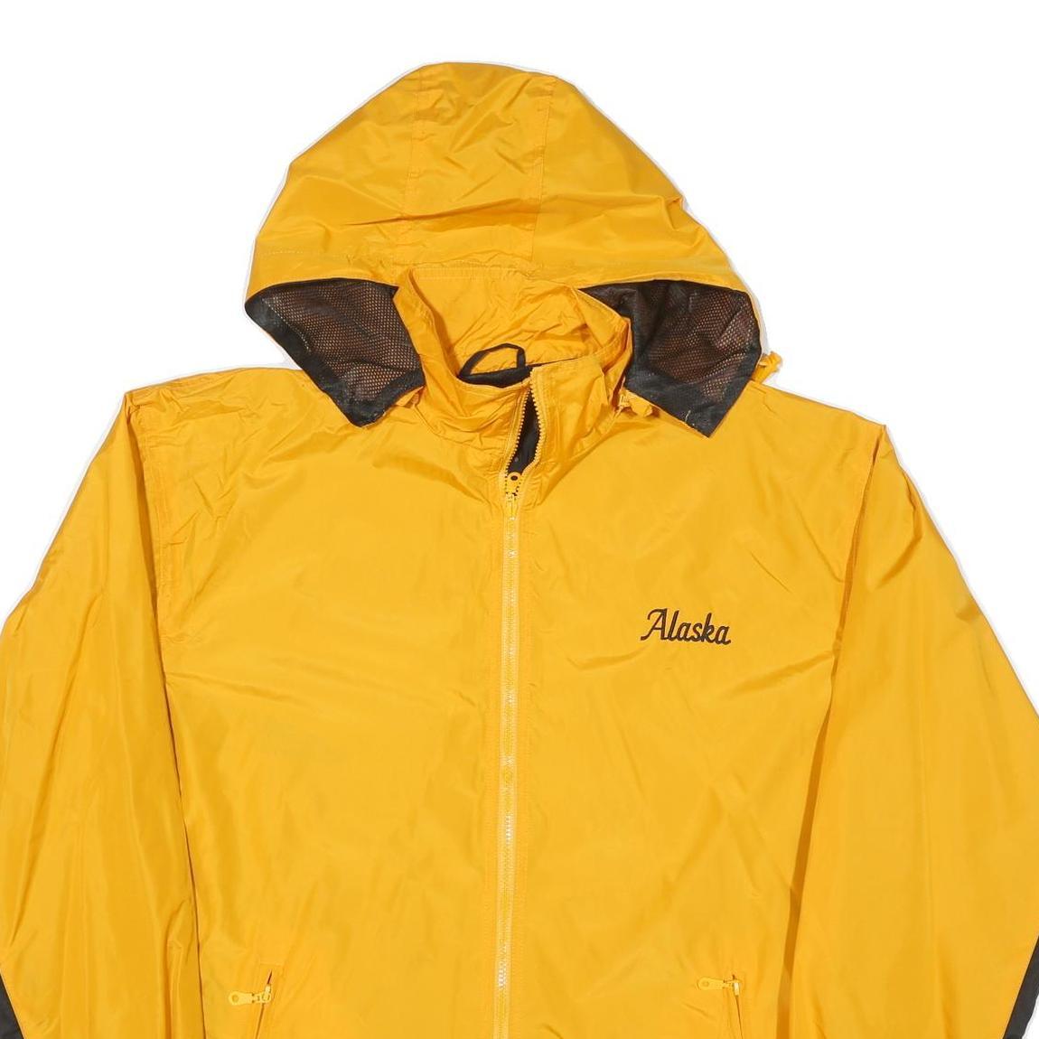 CHENERAL Mens Yellow & Black Lightweight Outdoor Jacket XL Polyester Plain Zip