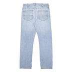CARHARTT Mens Jeans Light Blue Relaxed Straight Denim W32 L30 Zip Cotton Blend