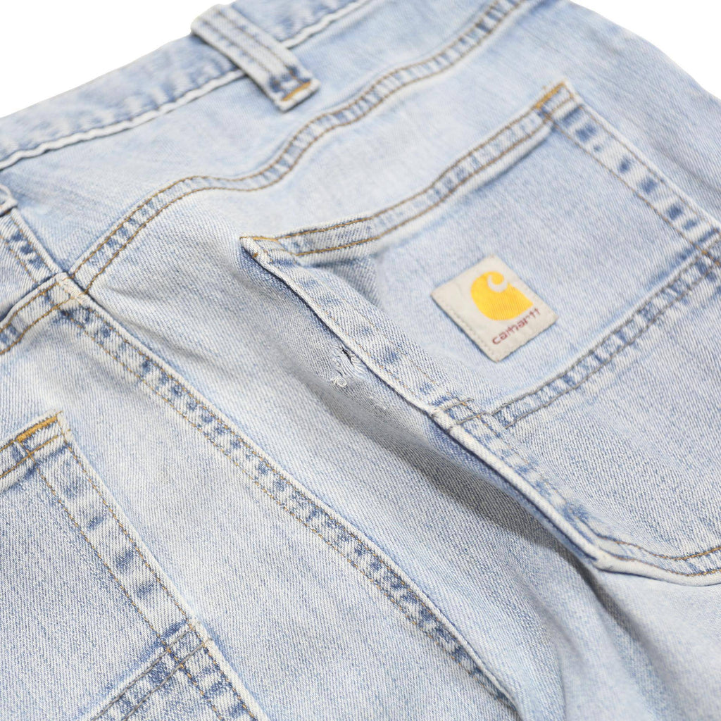 CARHARTT Mens Jeans Light Blue Relaxed Straight Denim W32 L30 Zip Cotton Blend