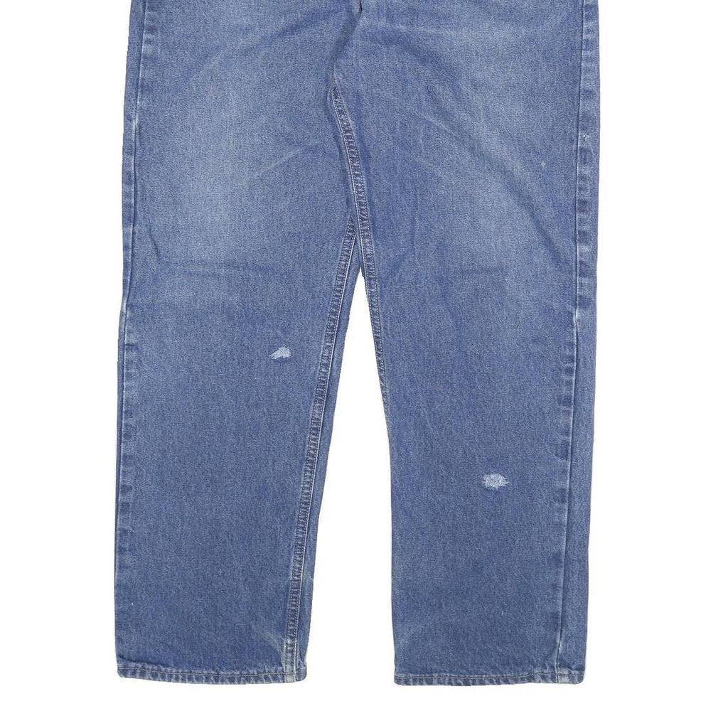 CARHARTT Mens Jeans Blue Regular Straight Denim Medium W36 L30 Workwear Zip