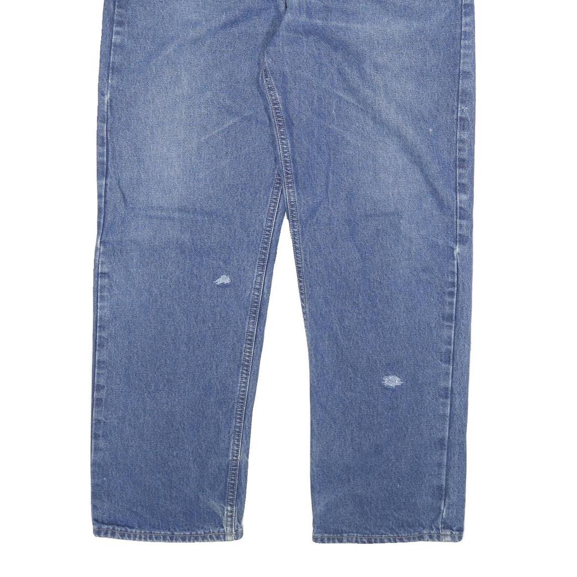 CARHARTT Mens Jeans Blue Regular Straight Denim Medium W36 L30 Workwear Zip