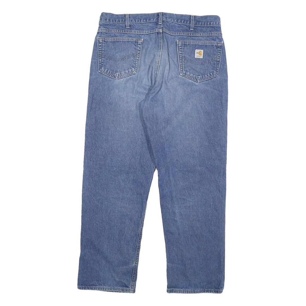 CARHARTT Mens Jeans Blue Regular Straight Denim Medium W36 L30 Workwear Zip