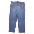 CARHARTT Mens Jeans Blue Regular Straight Denim Medium W36 L30 Workwear Zip