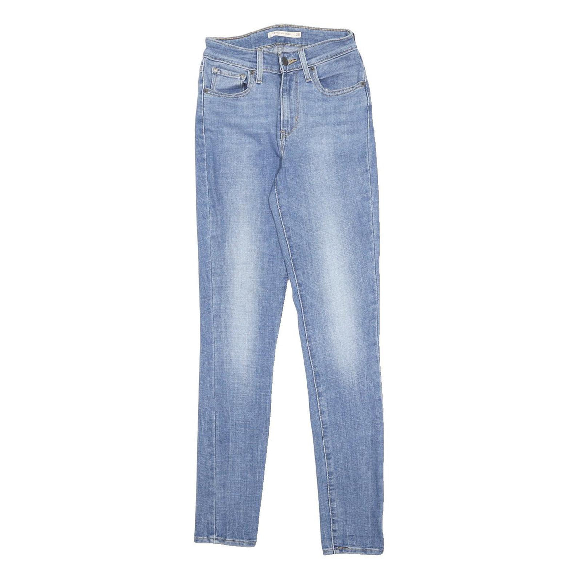 LEVI'S 721 Womens Jeans Blue Slim Skinny Denim Light W22 L30 Stretch Cotton