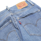 LEVI'S 721 Womens Jeans Blue Slim Skinny Denim Light W22 L30 Stretch Cotton