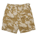 Mens Beige & Cream Casual Cargo Printed Shorts M W32 Lightweight Comfort