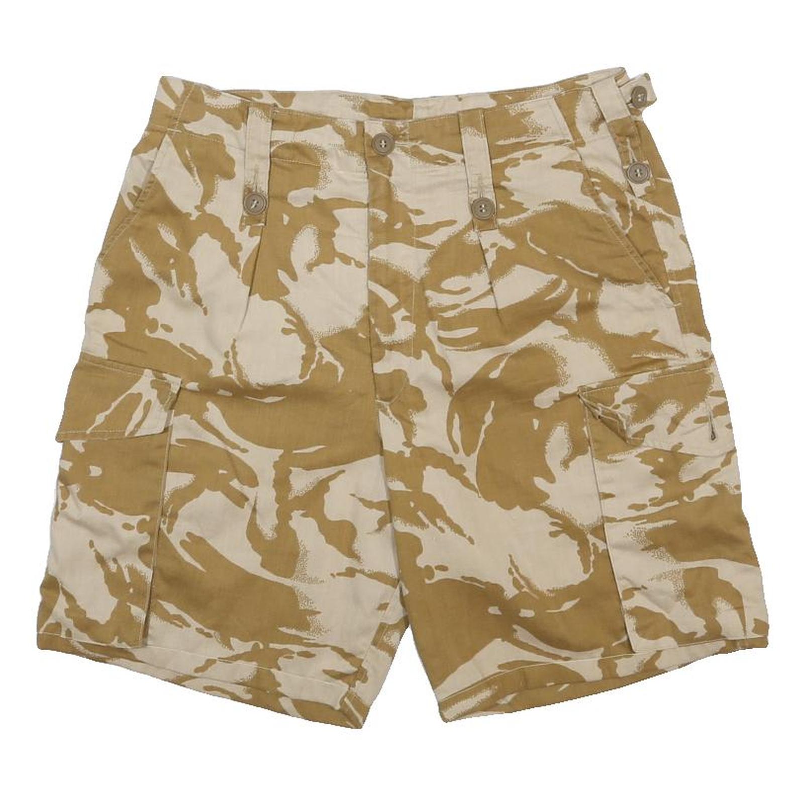 Mens Beige & Cream Casual Cargo Printed Shorts M W32 Lightweight Comfort