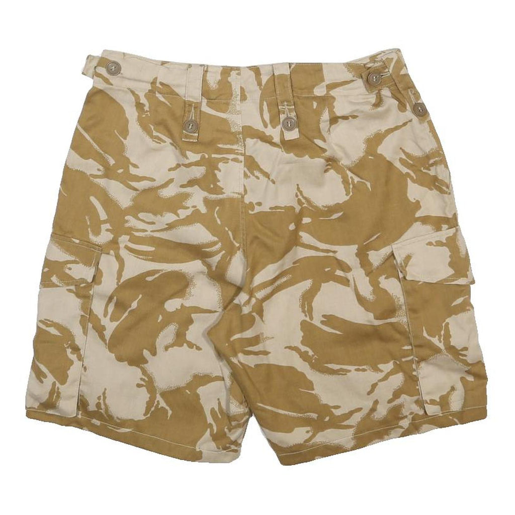 Mens Beige & Cream Casual Cargo Printed Shorts M W32 Lightweight Comfort