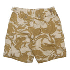 Mens Beige & Cream Casual Cargo Printed Shorts M W32 Lightweight Comfort