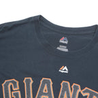 MAJESTIC Mens Navy Giants Graphic T-Shirt XL Short Sleeve Crew Neck Sportswear