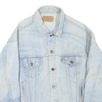 LEVI'S Mens Blue Cotton Blend Denim Jacket XL Button Regular Fit Casual