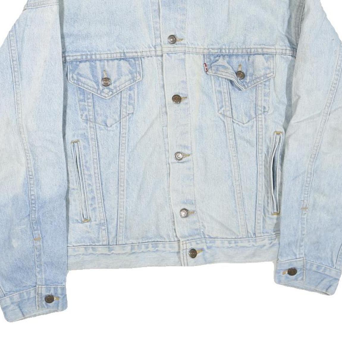 LEVI'S Mens Blue Cotton Blend Denim Jacket XL Button Regular Fit Casual