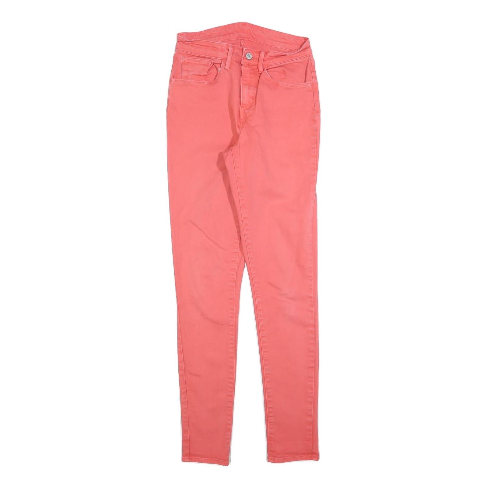 LEVI'S Womens Slim Pink Jeans Cotton Blend W26 L30 Comfort Stretch Casual