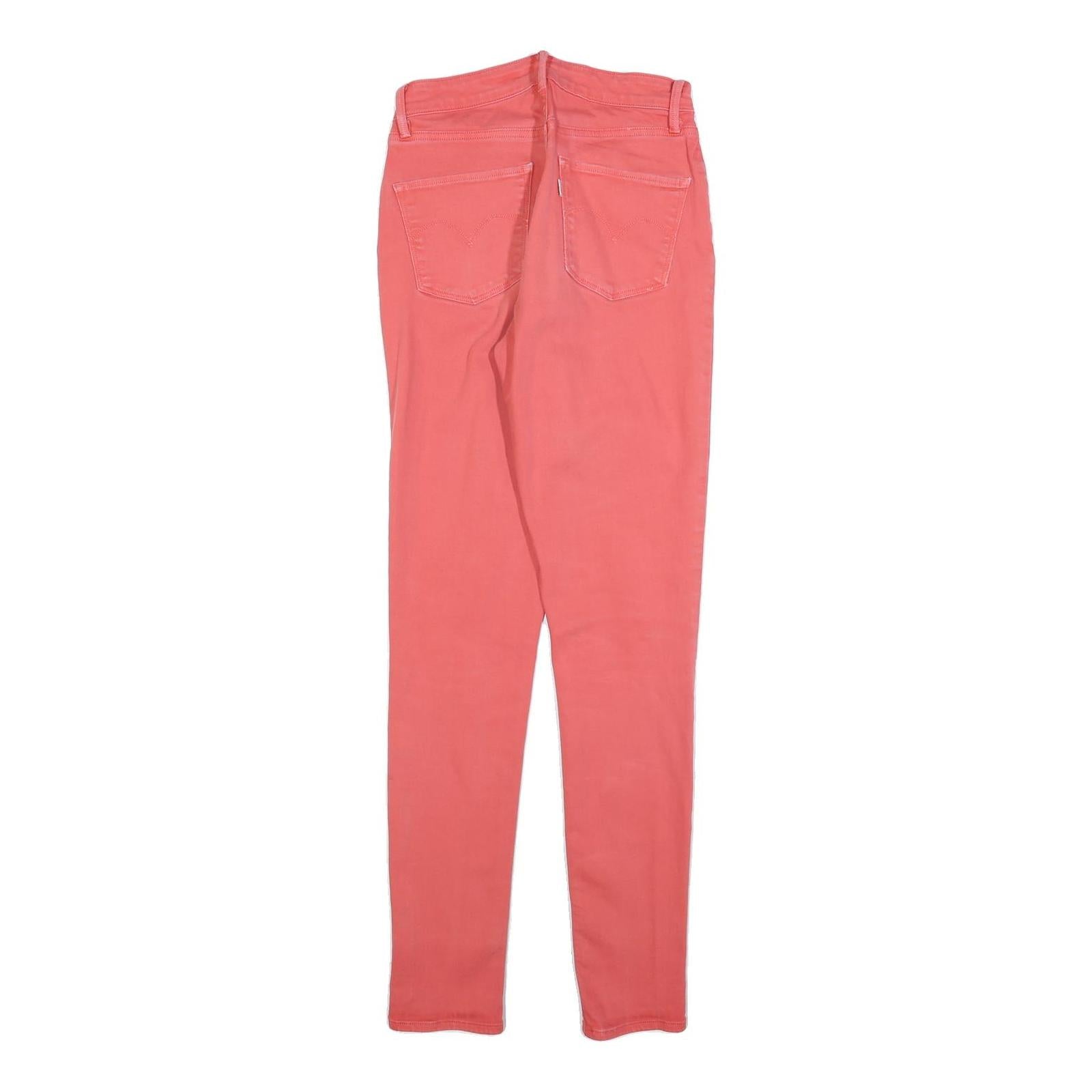 LEVI'S Womens Slim Pink Jeans Cotton Blend W26 L30 Comfort Stretch Casual