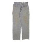 CARHARTT Mens Cotton Blend Grey Regular Fit Straight Leg Trousers W32 L32