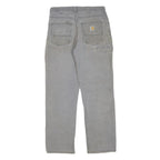 CARHARTT Mens Cotton Blend Grey Regular Fit Straight Leg Trousers W32 L32