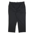 DICKIES Mens Cotton Blend Black Relaxed Straight Trousers W40 L26 Workwear Zip