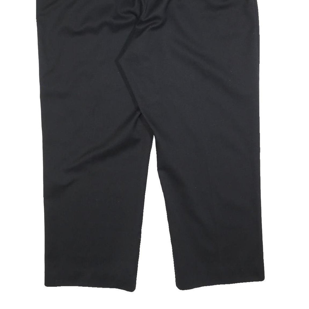 DICKIES Mens Cotton Blend Black Relaxed Straight Trousers W40 L26 Workwear Zip