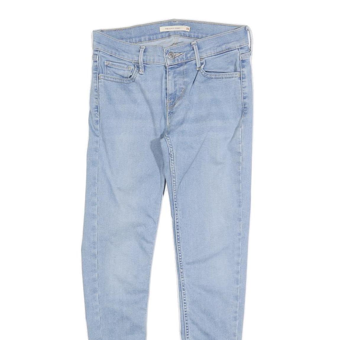 LEVI'S 710 Womens Jeans Blue Slim Skinny Denim Light W26 L27 Stretch Cotton