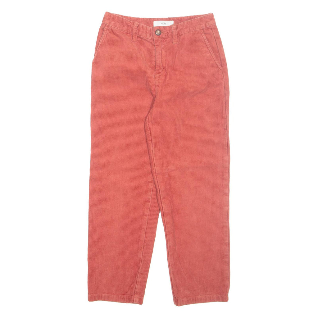 VANS Chino Mens Corduroy Trousers Orange Regular Tapered W26 L25